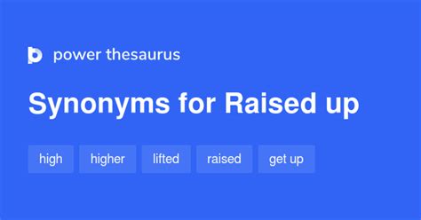 synonyms for raised up.